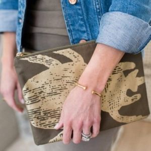 India Hicks Golden Boy Lucky Beetle Clutch